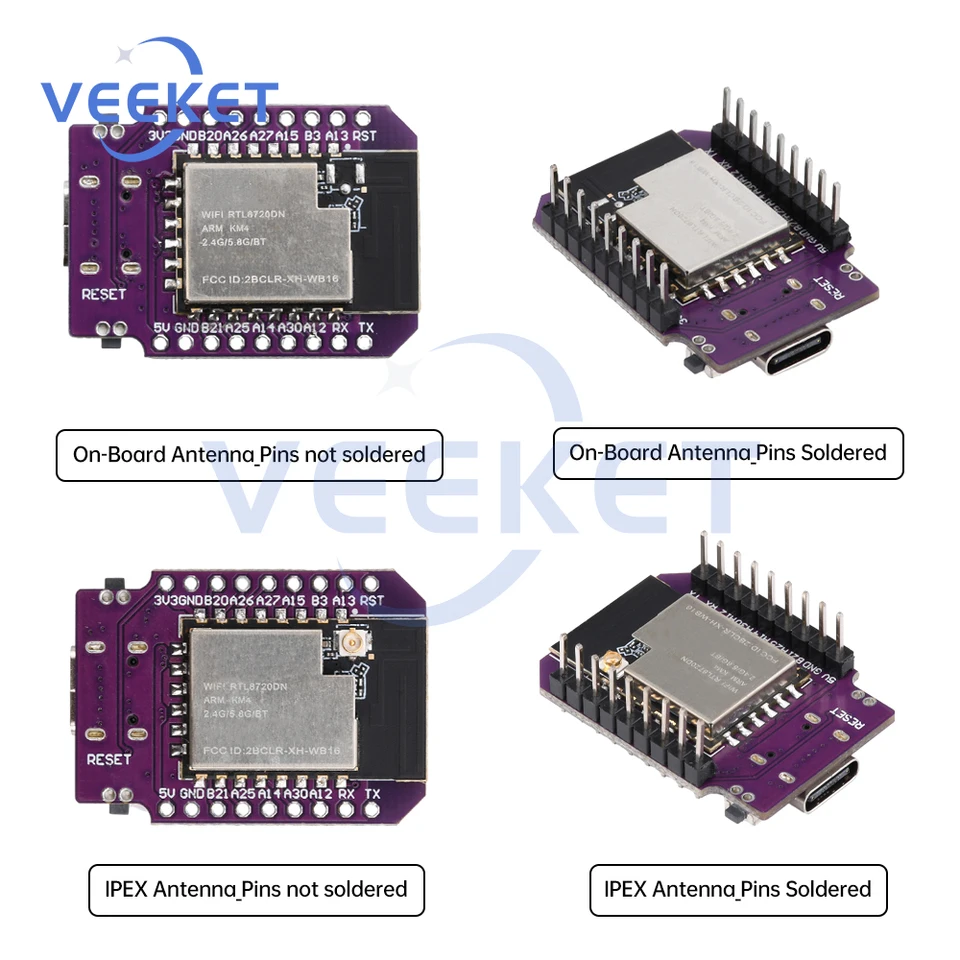 Mini BW16 Development Board RTL8720DN Dual-Band WiFi Bluetooth BLE Modul CH340 pre Arduino