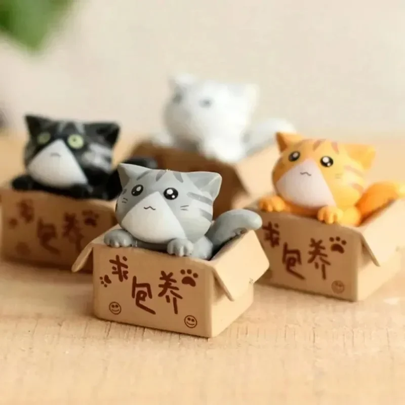 Mini Cat Ornament Garden mačiatko socha darček pre deti deti detská izba roztomilý kawaii hračky miniatúrne figuríny domáce dekorácie