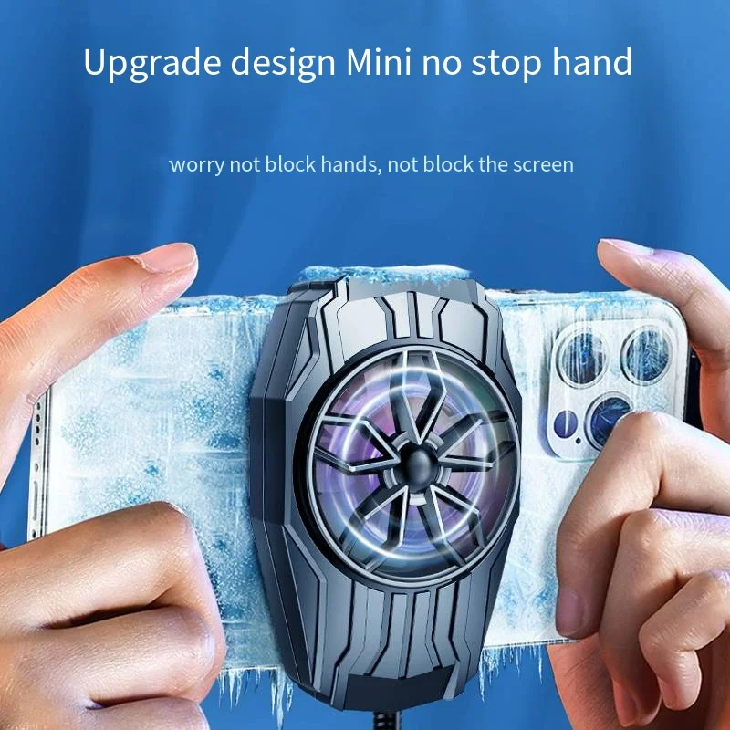 Mini chladiace fanúšikovia mobilný telefón chladič prenosný mobilný telefón Gaming Radiator Nabíjateľná hra chladič chladiča chladiaceho ventilátora ventilátor