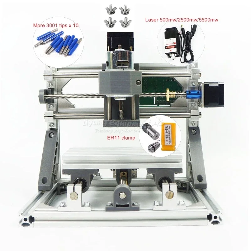 Mini CNC 1610 PRO 500MW 10000MW 15 W laserové gravírovanie PCB frézovací stroj na rezbárske výrobky s ovládaním GRBL