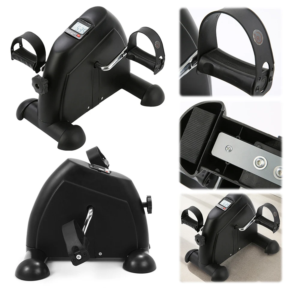 Mini cvičenie na bicykli a trénera nôh Anti Slip Mini Pedal Bike nastaviteľný pedál Pedál LED Displej pre seniorov