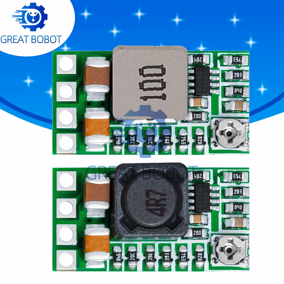 MINI DC-DC 12-24V až 5V 3A Krok nadol napájacie napájacie napätie Buck Converter Nastaviteľný 97,5% 1,8 V 2,5V 3,3V 5V 9V 12V