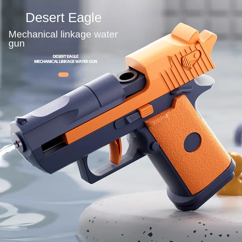 Mini Desert Eagle Water Gun Manual Prevádzka malá pištoľ Outdoor Beach Hray Mechanická nepretržitá vodná pištoľ pre deti