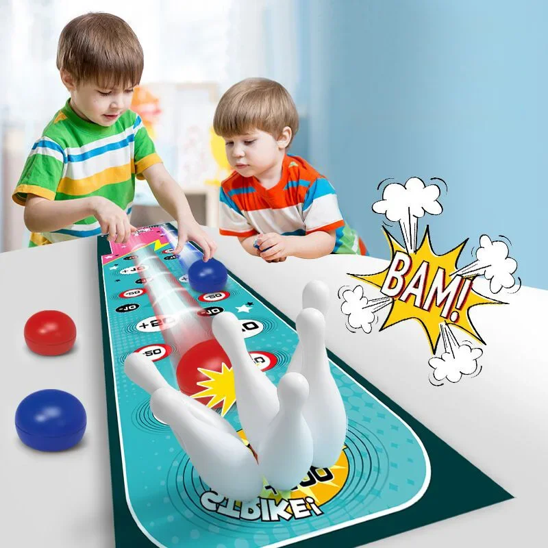Mini Desktop Bowling Hray Set pre zábavu detských zábavy v interiéroch karikatúry Sada pre chlapcov a dievčatá vývojové športy pre deti