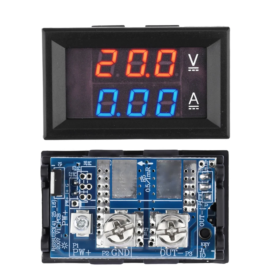 Mini digitálny voltmeter ammeter DC 7-100V 20A 50A 50A AMP Voltový napäťový prúdový detektor tester detektora 0,28 