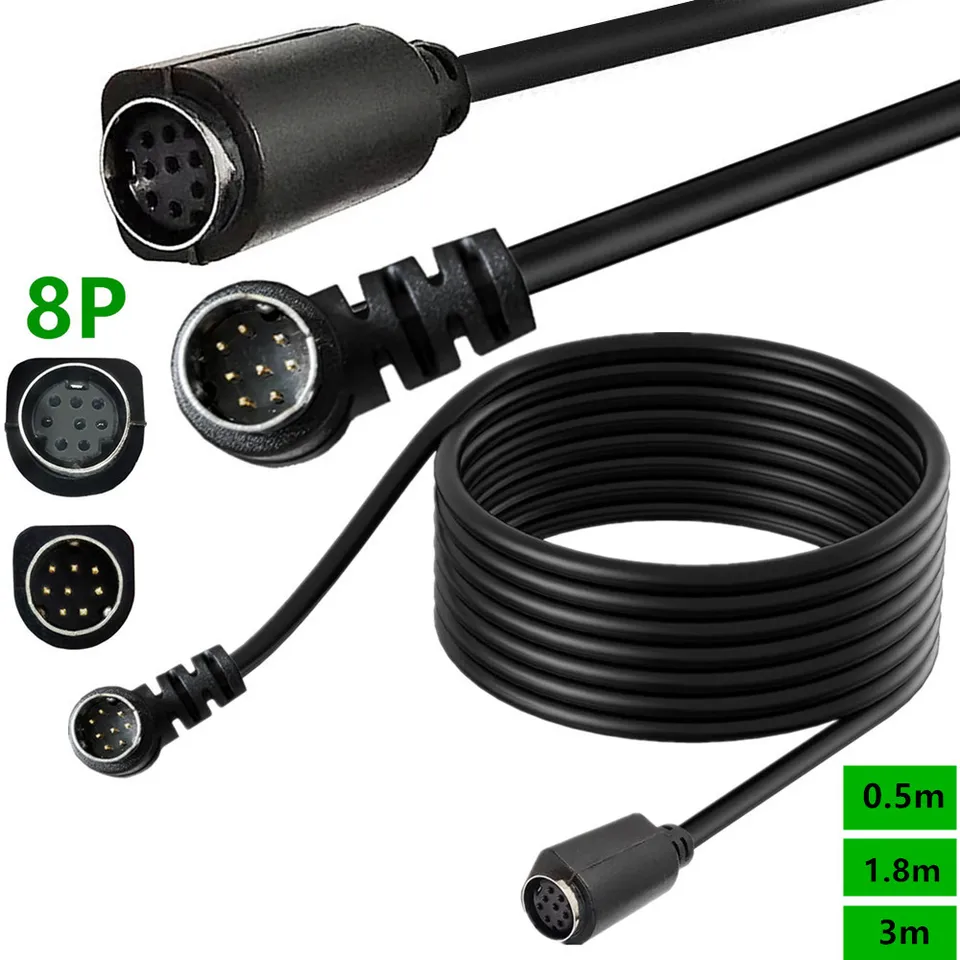 MINI DIN 8-kolíkový kábel Muž do ženského lakťa mini din 8 jadro audio/video kábel, S-Video Set-Top Box kábel