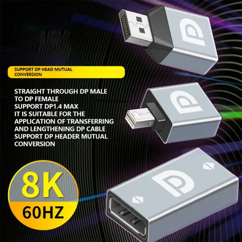 MINI DISPICK Port DP 1.4 HDTV kompatibilný adaptér prevodník prevodník ženy 8K 60 Hz 4K VIDEO pre projektor monitora prenosného počítača