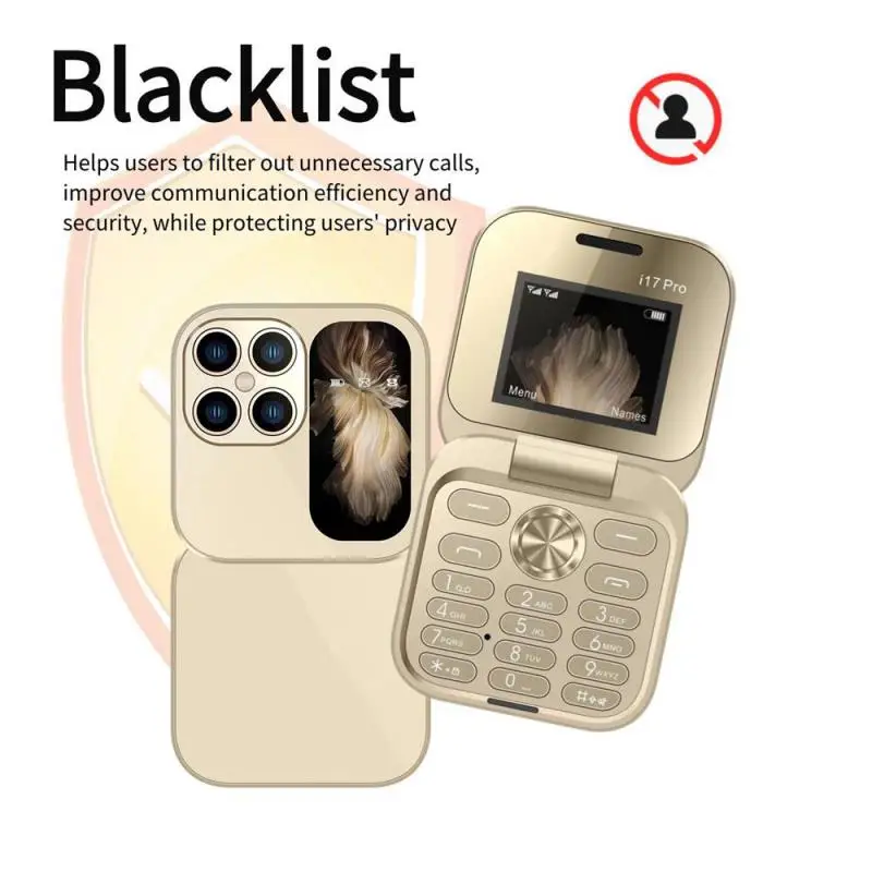Mini Dual SIM Card Fold Mobile-Phone 2G Network Video Player Flightón FM Radio Voice Small Box Flip Cell-Fones Communication