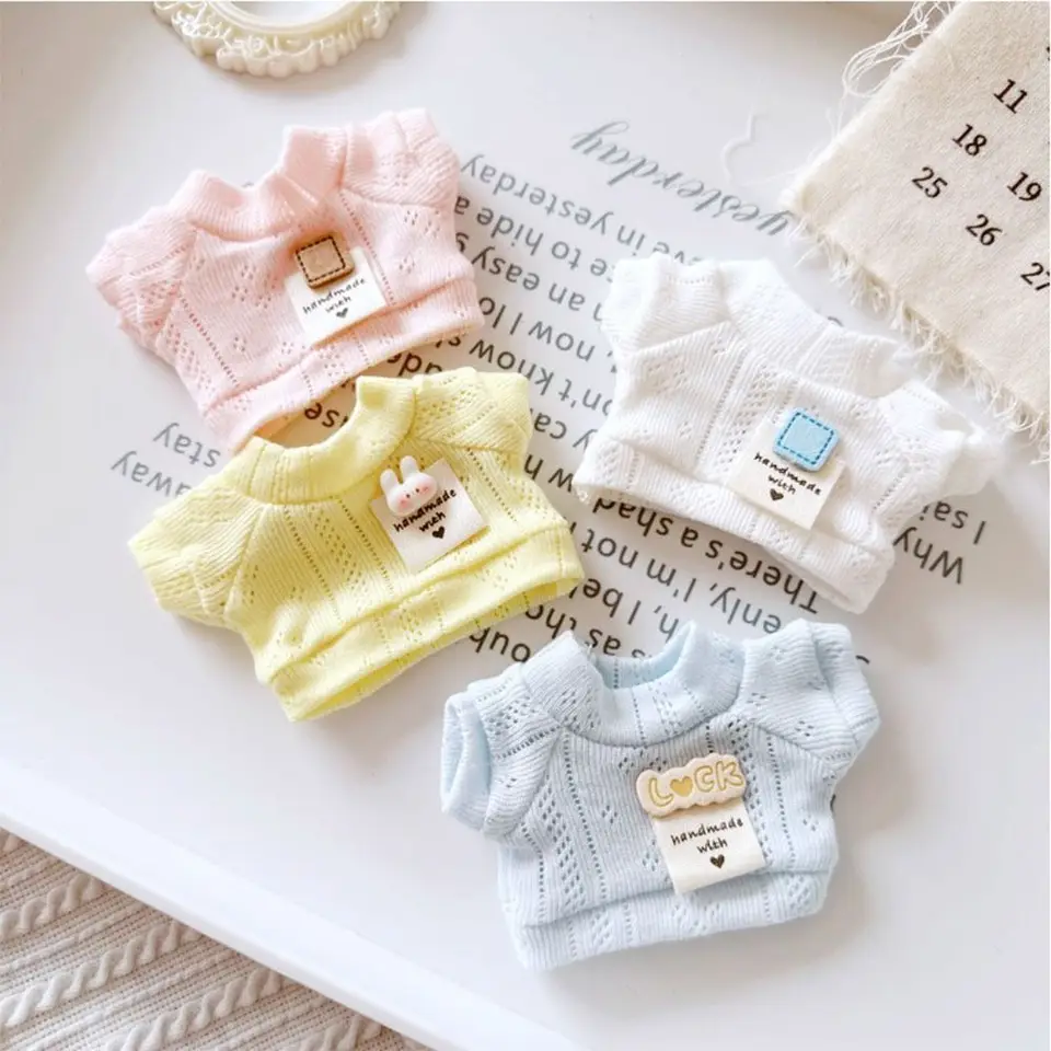 Mini duté tričko pre 10/20 cm bábiky Tričko Cotton Scdle Doll Clothes Decorácie Hra