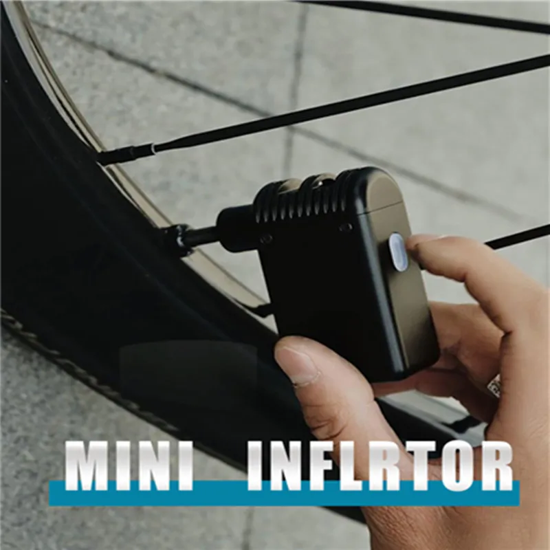 MINI Elektrické vzduchové čerpadlo pneumatiky typu C/USB nabíjanie guľôčkového vzduchu 350 mAh batéria 100pbicycle pre ventily Presta/Schrader