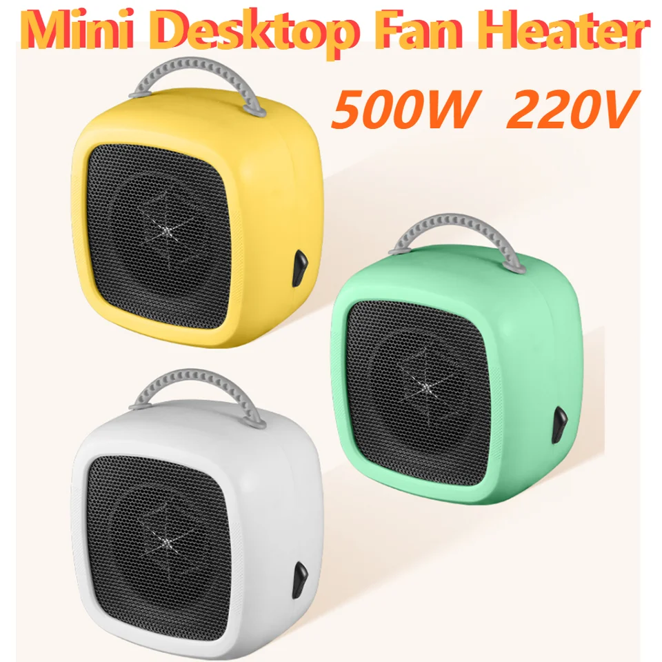 Mini elektrický priestor ohrievač 500 W teplejší ventilátor Vzducha Air Ohriepka Power bezpečnosť ochrana rýchleho vykurovacieho stolného telesa Ohrievača ruky Ručne 220V