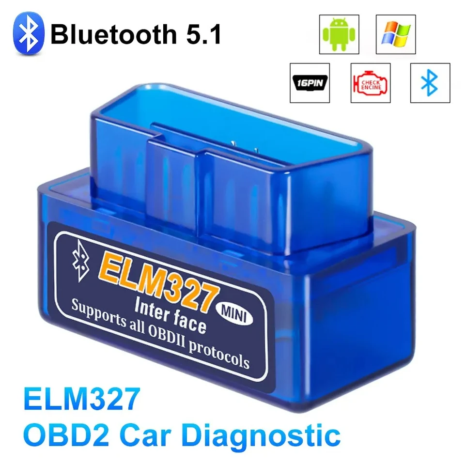 MINI EML327 V2.1 OBD 2 Bluetooth Diagnostické tooly pre Android Scanner Support