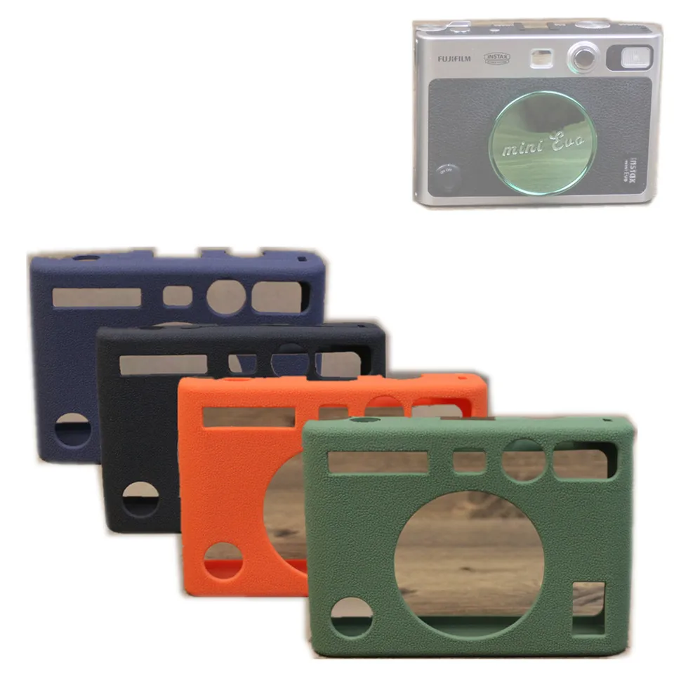 MINI EVO GUMBER SILICON PANCON CANY OBSAH OCHRANA RÁM Koža / šošovka pre FUJIFILM Instax MINI EVO FUJI CAMERA