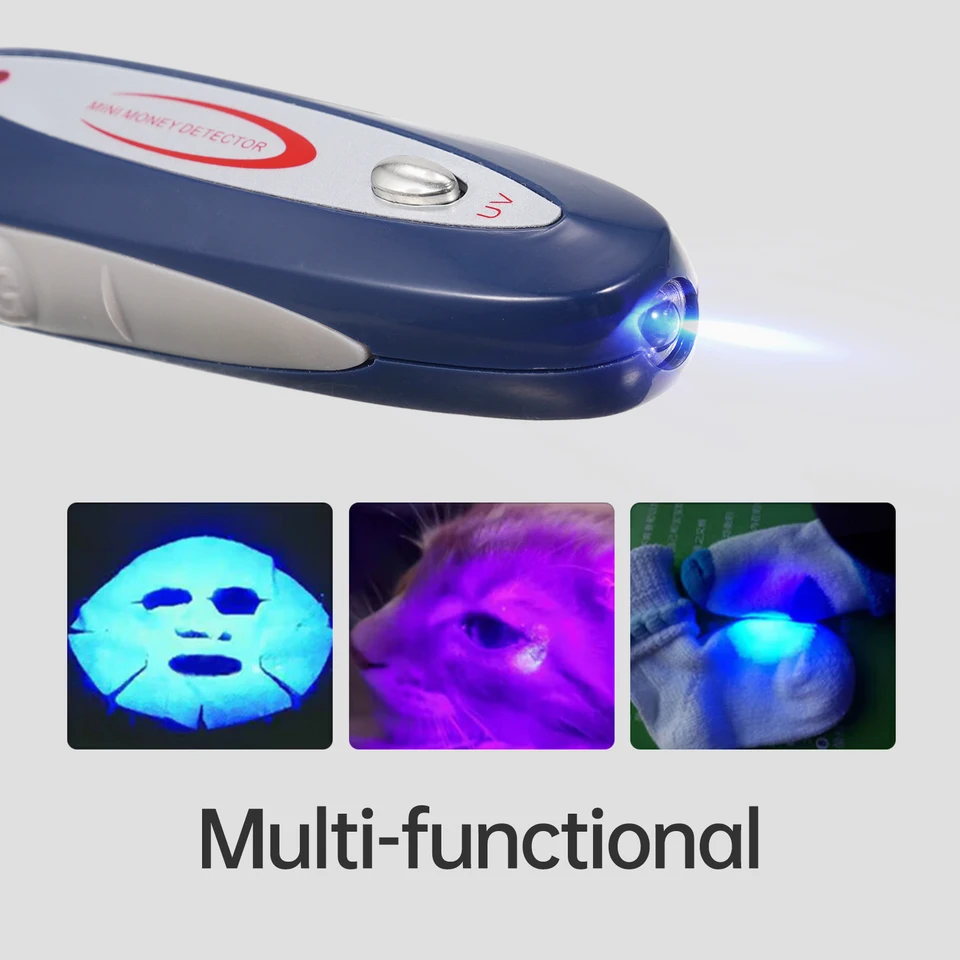 Mini falšované peniaze detektor Fluorescencie Purpurové pero Pen pre USD EUR libry s magnetickou detektorovou zvukovou menou
