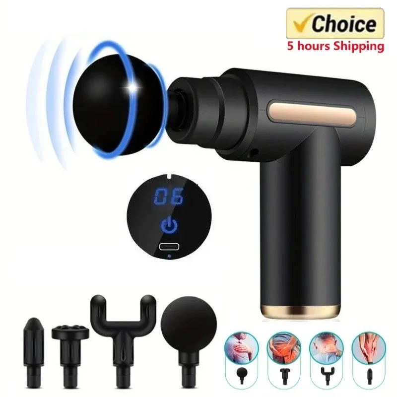 Mini fascia pištoľ Wireless Massage Gun Massage Masáž Membrána membrána Rob Cervikálna chrbtica Masáž nástroj