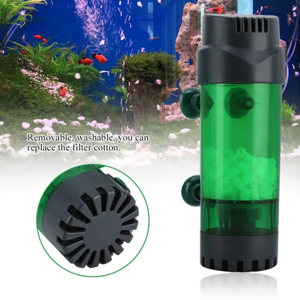 Mini filter Fluidné pohybujúce sa posteľ filtra Bio špongi Filtre so silným prísavkovým pohárom akvárium Doplnky domácich miláčikov pre domáce zvieratá