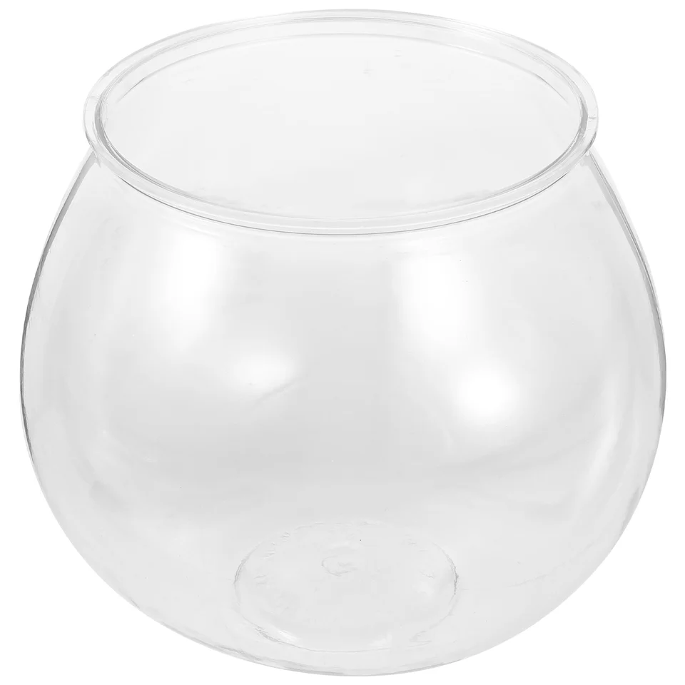 Mini Fish Tank House Vase Bowl Desktop Lightweight Plastic Goldfish Clear Keeper