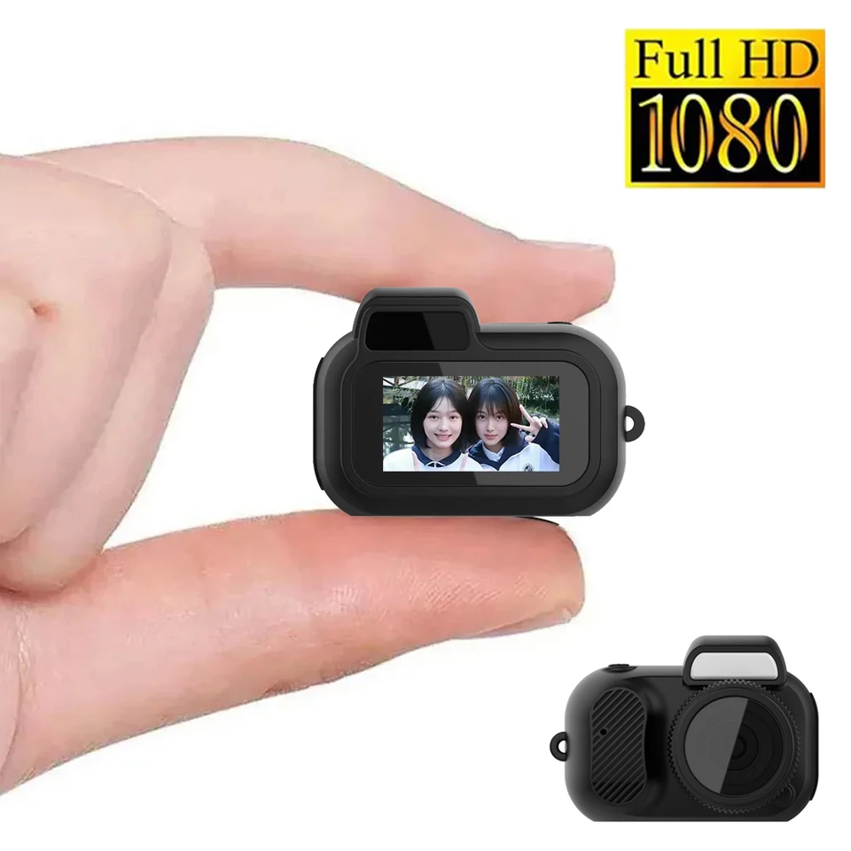 Mini fotoaparát s 0,96 palcovou obrazovkou vnútorný dom vonkajší 1080p prenosný retro retro ultra kompaktný malý kamkordér Video rekordér 128 GB