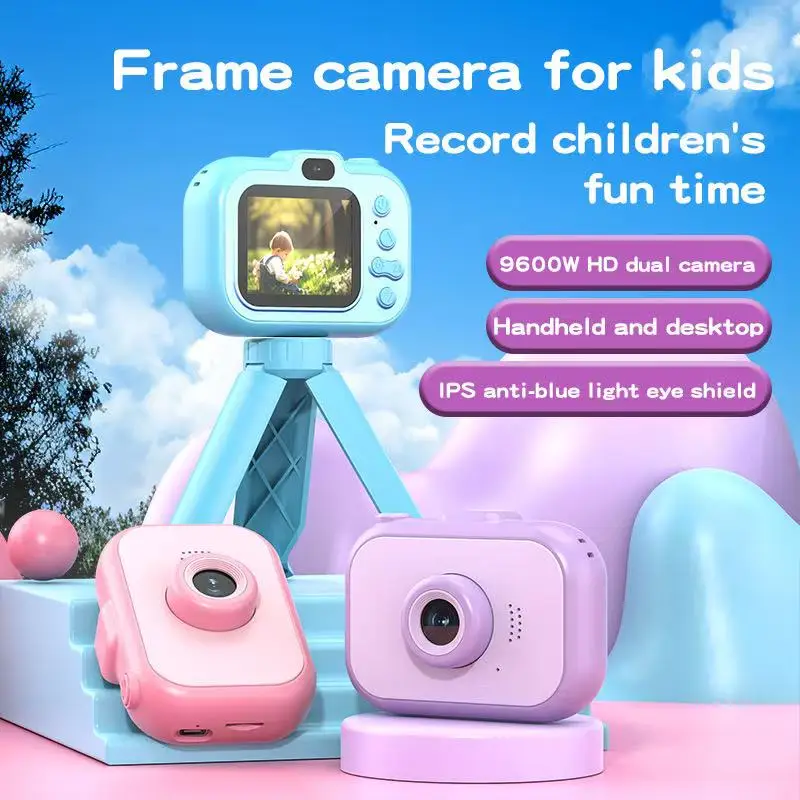 Mini fotoaparáty Detská kamera 1080p HD Digital Video Kids DIGITÁLNY COMOER s silikónovými roztomilými prípadmi fotoaparátu hračky k narodeninám darčeky