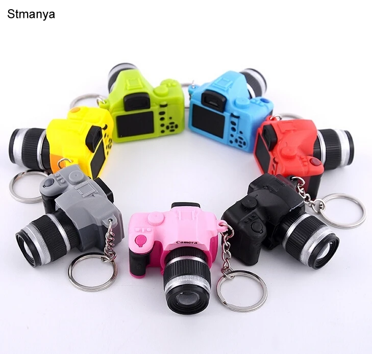 Mini fotoaparáty Keychain SLR fotoaparát kľúča kľúča automobilu Kľúčový reťaz kľúča prsteň LED baterka Farebná kaka kľúčová reťazec pre darčekové veľkoobchodné 17211