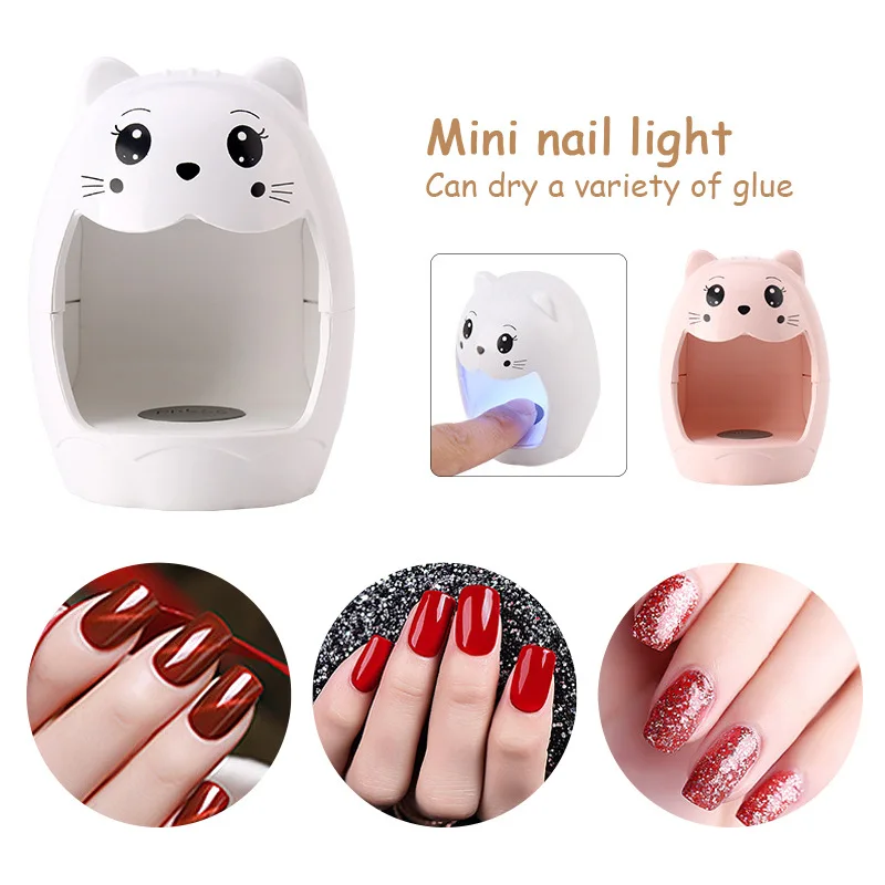 Mini fototerapeutické zariadenie Karikatúra v tvare jedného prsta na nechty na nechty LED LED LED LED rýchle sušenie na nechty na nechty na pečenie Svetlo USB
