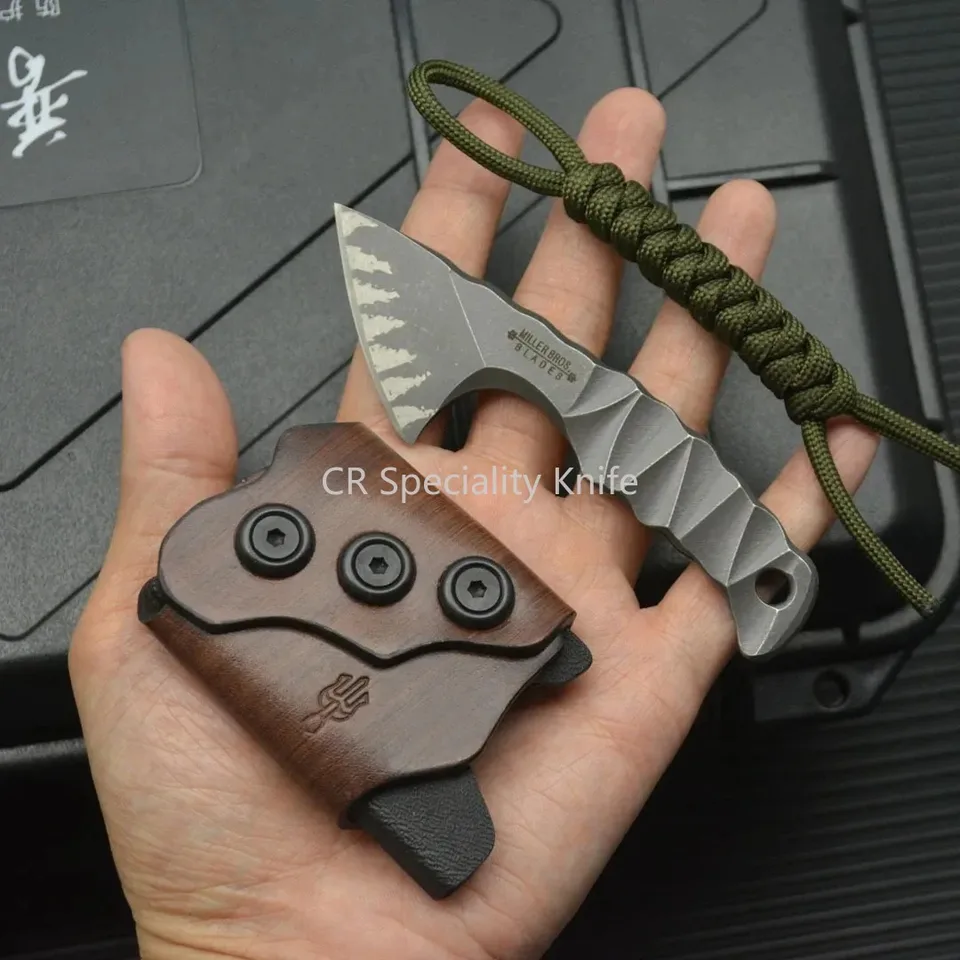 Mini Full Tang Z-Wear Oceľ Fixte Blade Nôž vonkajší prenosný s kempingovým nožom na prežitie kempingu kempingový nástroj EDC Nástroj EDC