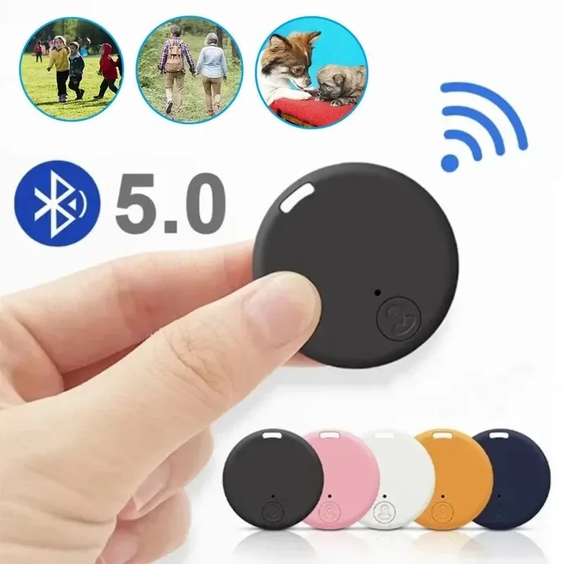 Mini GPS Bluetooth 5.0 Tracker Antilost Zariadenie Round Pet Kids Bag Tracking Tracking Smart Finder Locator