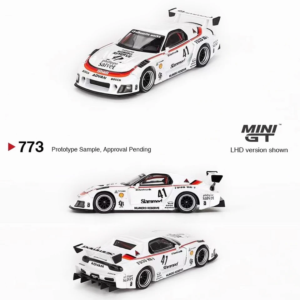 Mini GT 1:64 Mazda RX-7 lb 785# simulácia zliatiny zliatiny Die-Cast Model vianočná zbierka darčeková hračka