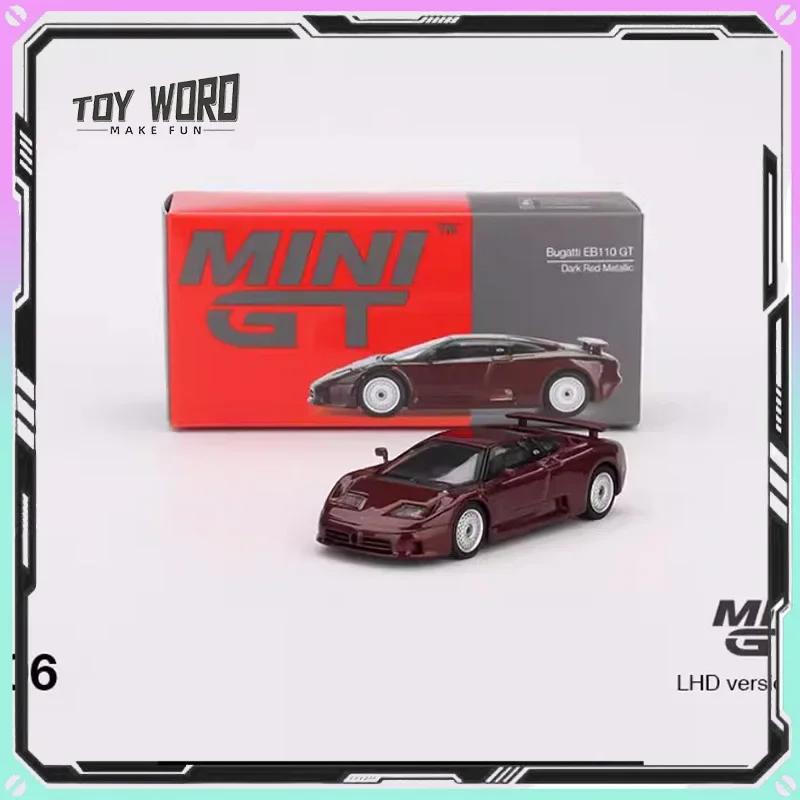 Mini GT CAR Model 1/64 Bugatti EB110 Zliatina Číslo#806 CARS MODEL SIMULÁCIA ROOUM Zobraziť autá Model Boy Collection Hračky Darček