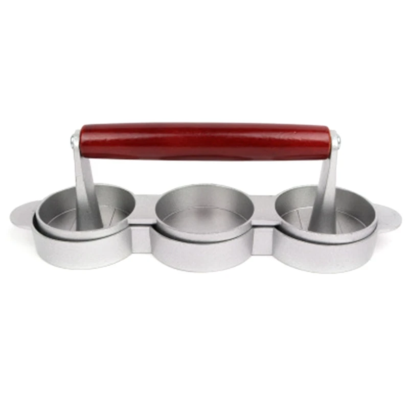 Mini hamburger lisy nonstick 3 slot Malé hamburgerové placka