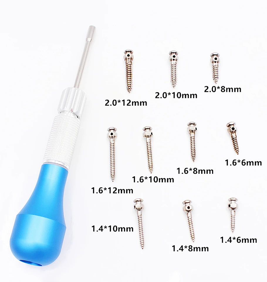 Mini implantát zubné ortodontické mikro implantáty Mini skrutky self-caping pružinové kotvové kľúčové skrutky