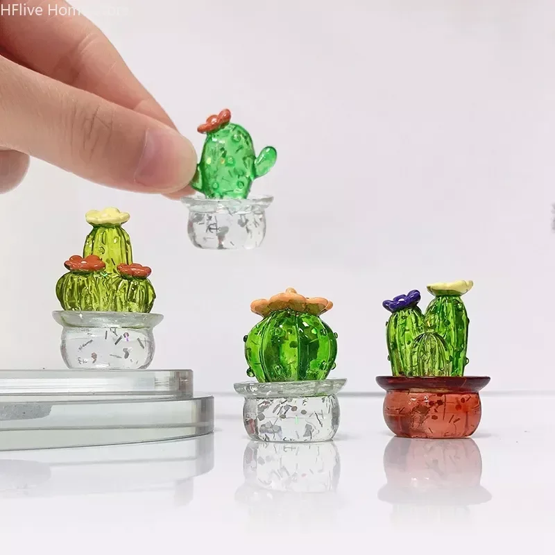 Mini kaktusové figuríny ozdoby kaktus bonsai dekorové sochy a figúrky stolové ornament