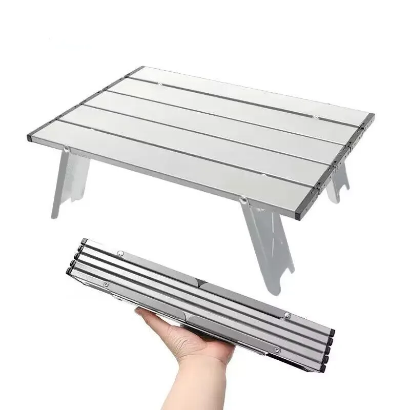 Mini kempingový stôl ultralight prenosná hliníková zliatina vonkajšia stolová skladací stolík pre batohový piknik BBQ