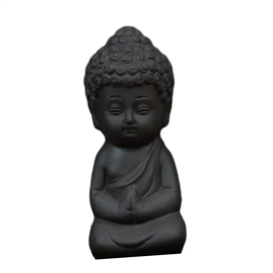 Mini keramika hlinka Buddha socha miniatúrny čaj PET LUSÍME pre domácnosť alebo kanceláriu