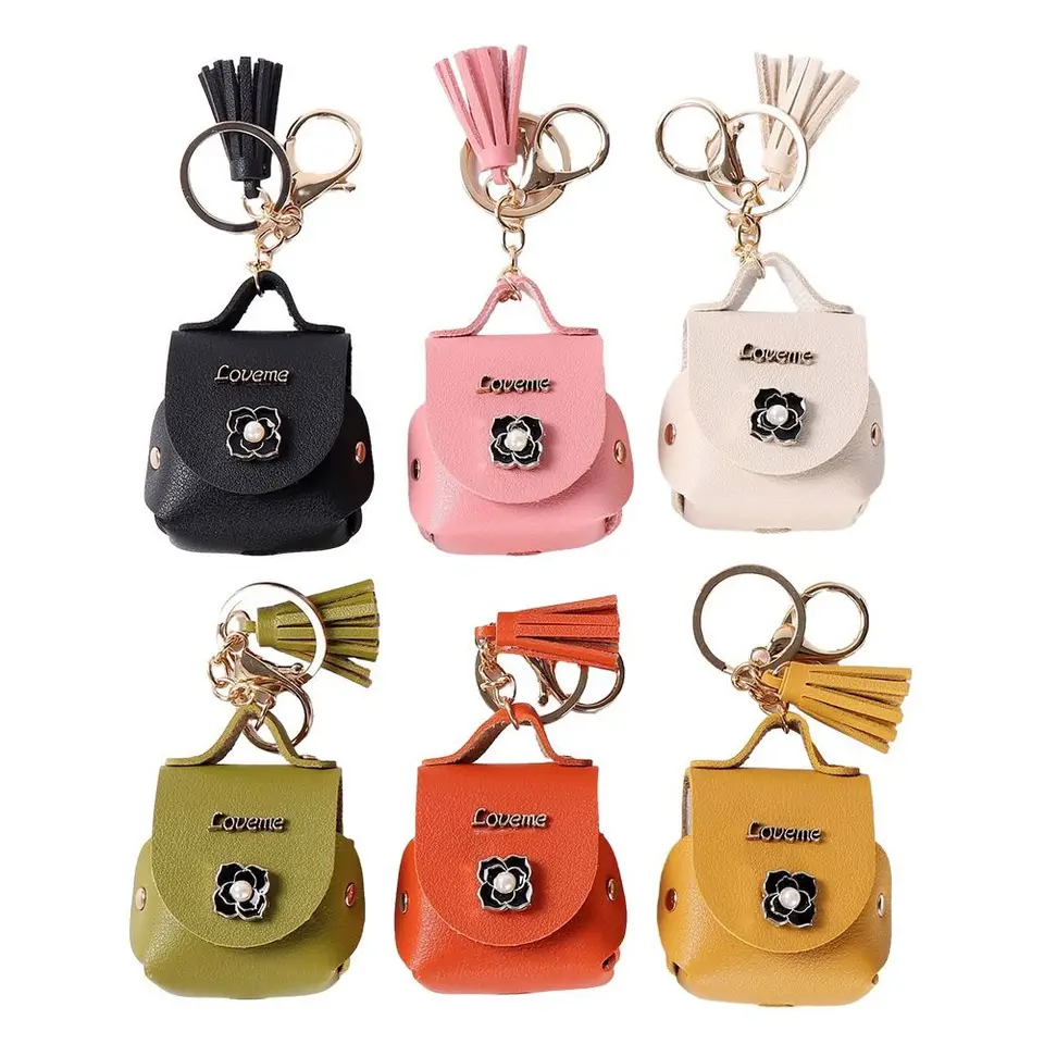 Mini Keychain Coin Peňaženka mäkké kožené kabelky Houcheeper