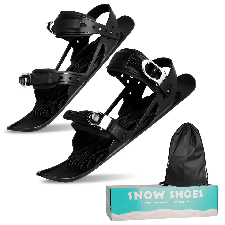 Mini krátke lyžiarske korčule pre sneh, 2024 Vylepšené lyže pre zimné topánky krátke snehové bludy Snowblades Skiboards