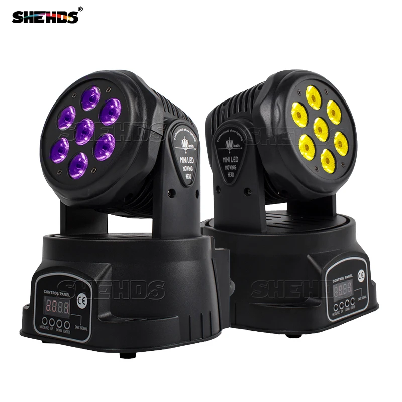 Mini LED 7x12W RGBW/18W RGBWA+UV Washing Moving Head Lighting DJ Disco Ball Lights