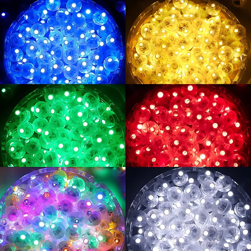 Mini LED okrúhle balónové svetlá sfarbené svetelné bleskové bleskové guľôčkové lampa lampa na vianočné svadobné večere