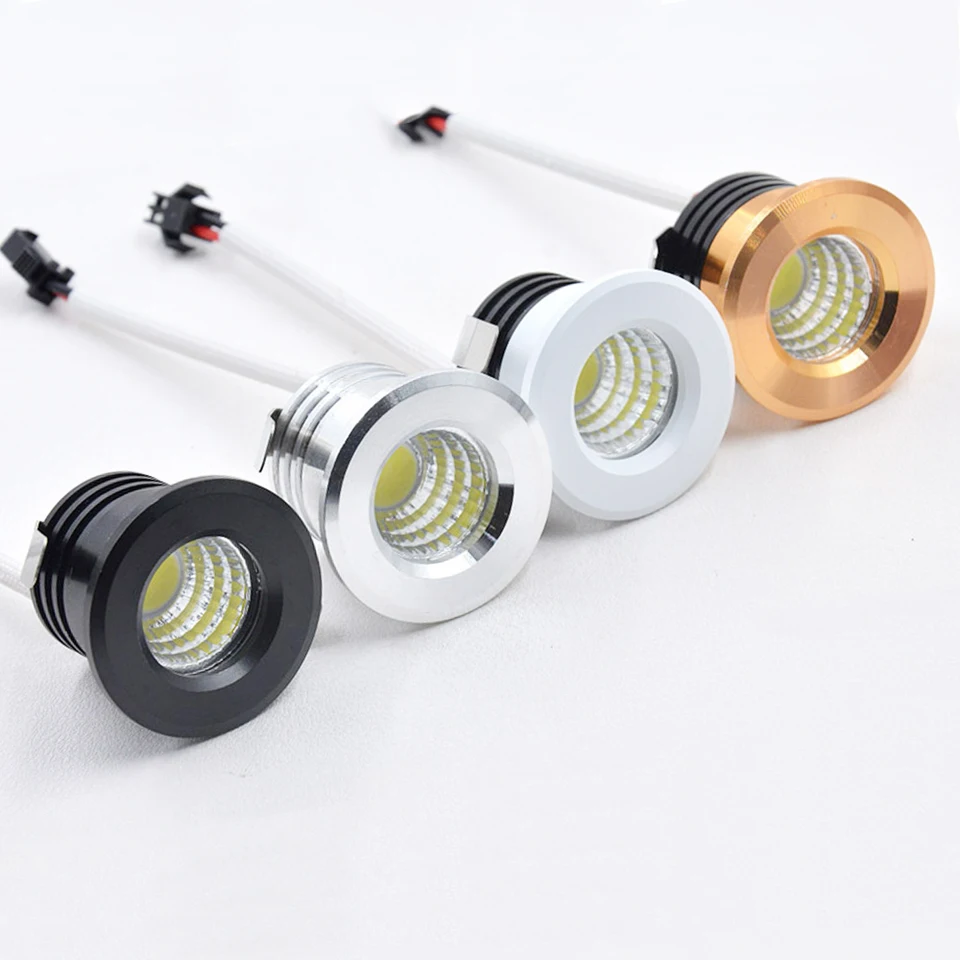 MINI LED SPOT LIGHT Downlight 3W LED SPOT 110V 220V INDOOR SOCFFILT pre stropnú skrinku vitrína podkrovie dekorácie