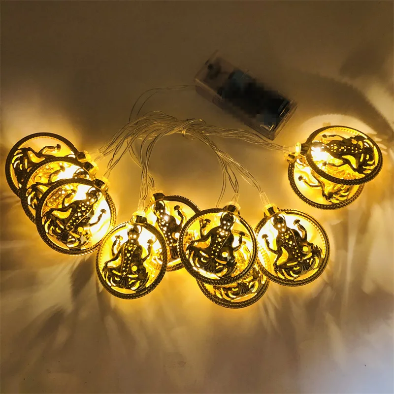 Mini LED String Light Gold Aum Om Lakshmi Ganesha String Light pre Deepavali Diwali Party Festival