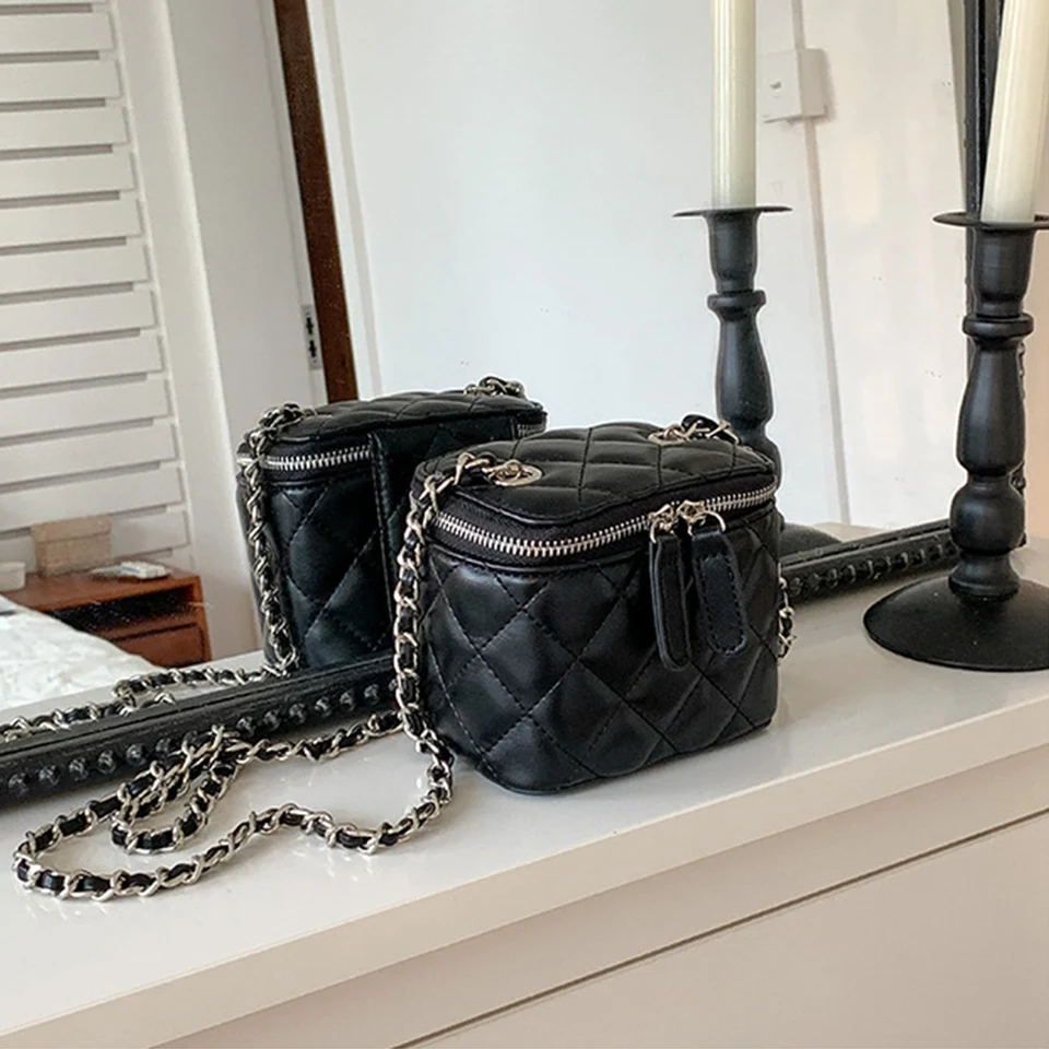 Mini Lingge Ramer Bag Luxusné dizajnérske tašky pre ženy 2023 módne reťazce Crossbody Bag Box Handbagy rúžové mince Nové kabelky Nové