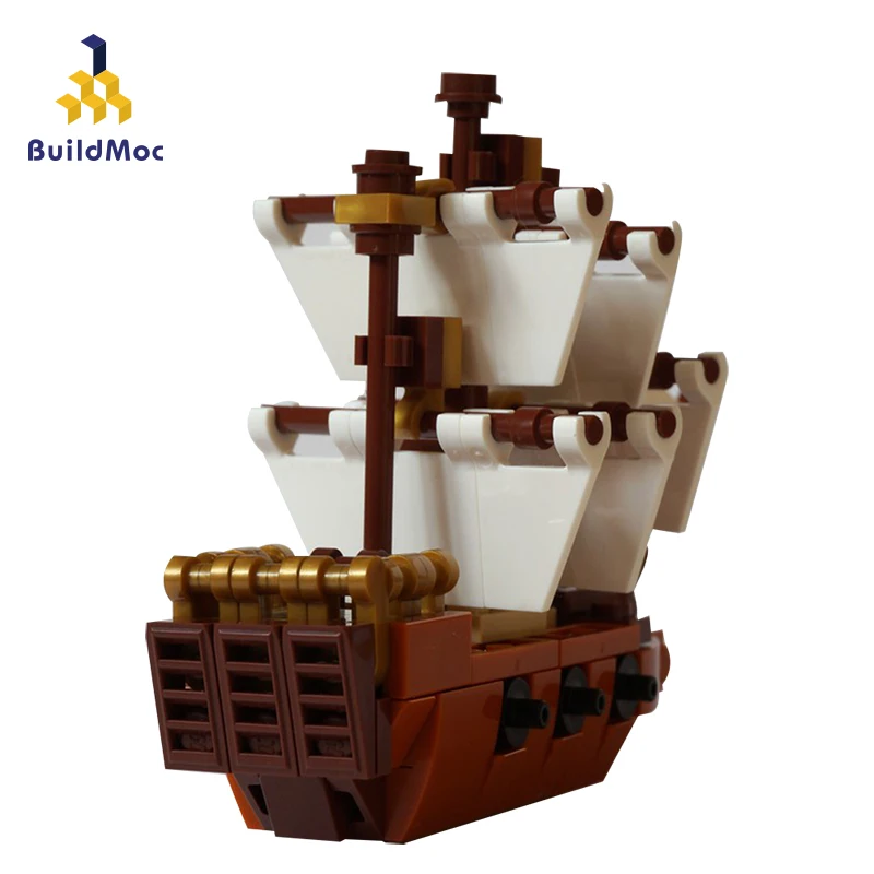 Mini lodná plavidlo plachetnica na plachetnicu Build Block Block Kit 21313