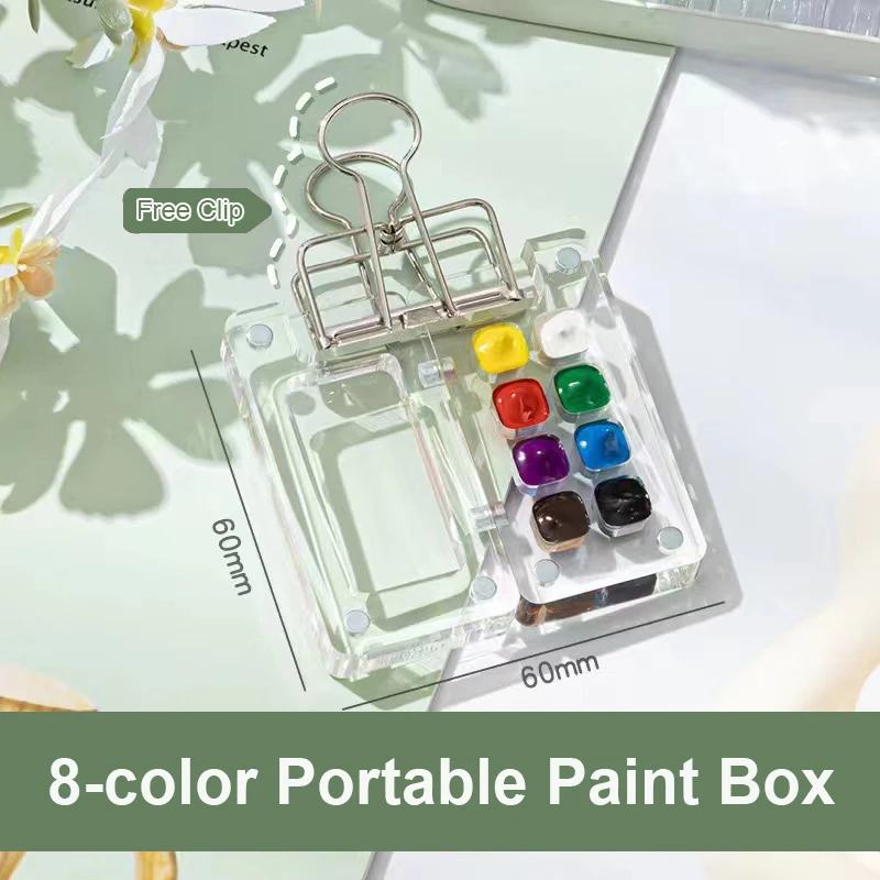 Mini maľba farebná skrinka priehľadná vysoká definícia farebný panel je vhodný na maľovanie akvarelu maľba olejpaintingoutdoor prenosný