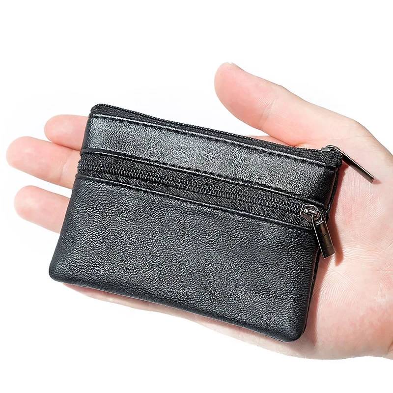 Mini Men Women Card Coin Key mäkký držiak na zips zips kožené puzdro vrecko kabelky