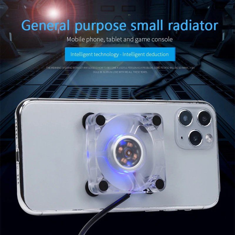 Mini mobilný telefón chladiaci ventilátor Prenosný nabíjač USB nabíja