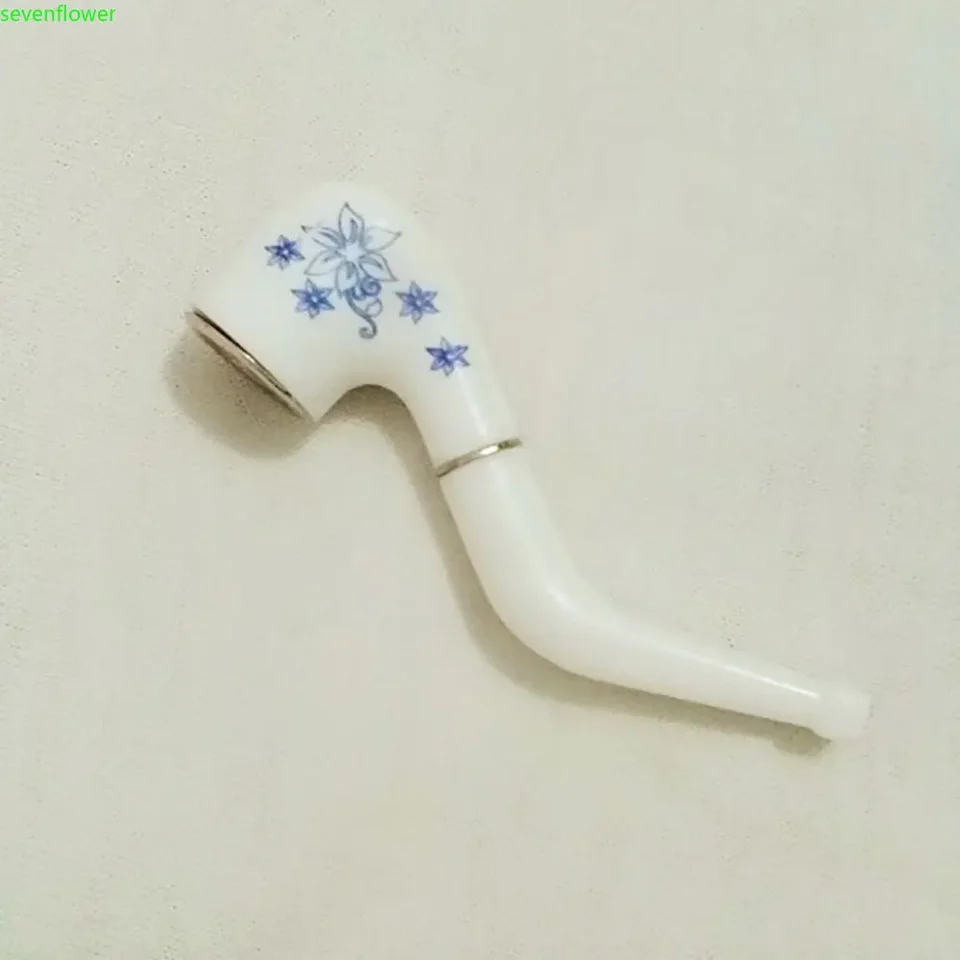 Mini modrá a biela porcelánová potravina plastový prenosný držiak malých rúr, tabak cigariet pre domácnosť a fajčiarske doplnky