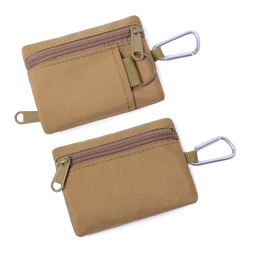 Mini molle vrecko na kľúče peňaženka viacúčelové opasky Storage Bag Cestovné zipsové kabelky na kempovanie lovu gadget EDC