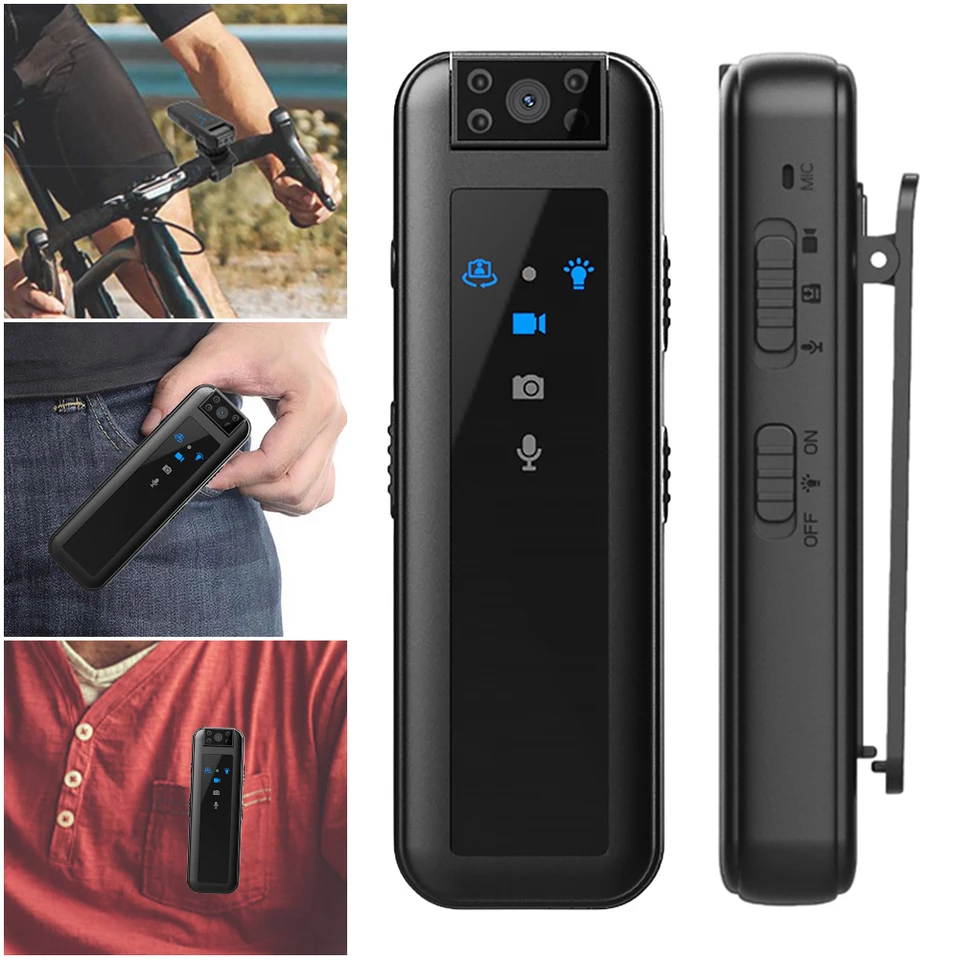 Mini neviditeľný pohybový fotoaparát HD1080p Recorder Enfrared Night Vision Outdoor Sports Camera Chrbát