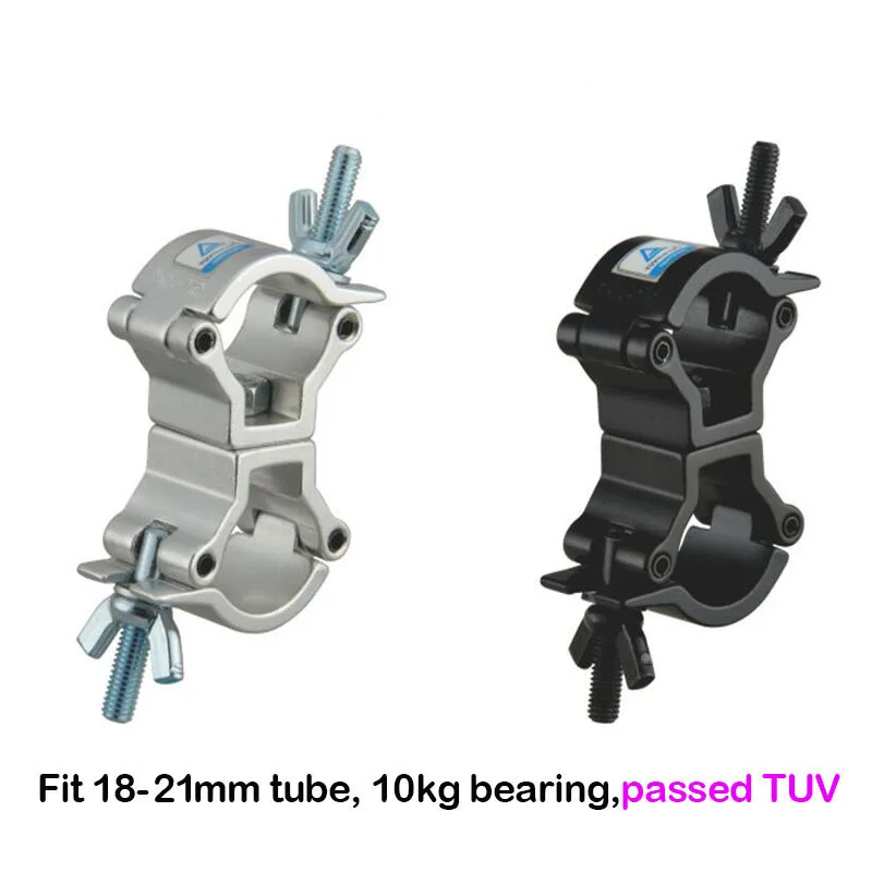 Mini otočná svorka Double Trus Clamp Fit Small Truss 18-21 mm tubový svorka Stage Light Hliníkové svorky osvetľovacie príslušenstvo