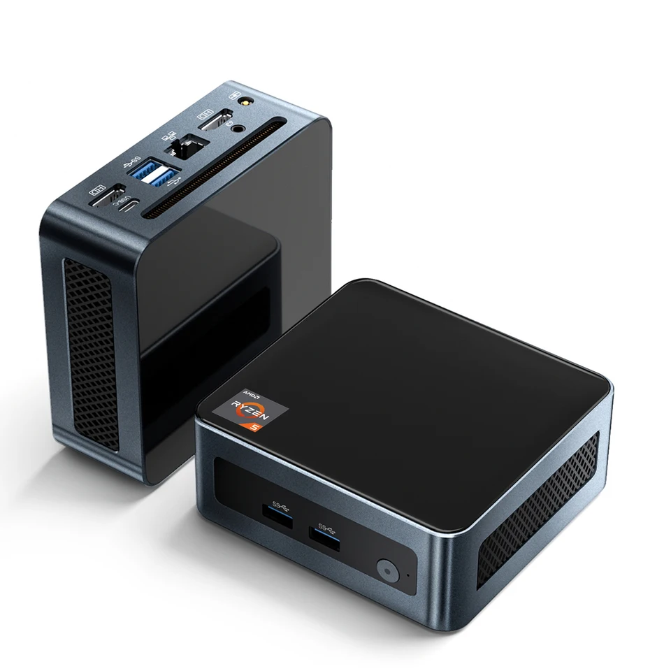 Mini PC Windows 11 32 GB RAM 1TB SSD Mini Desktop Computer AMD Ryzen R5 5600H Procesor 6 Cores 8K 60 Hz WiFi6 BT5.2